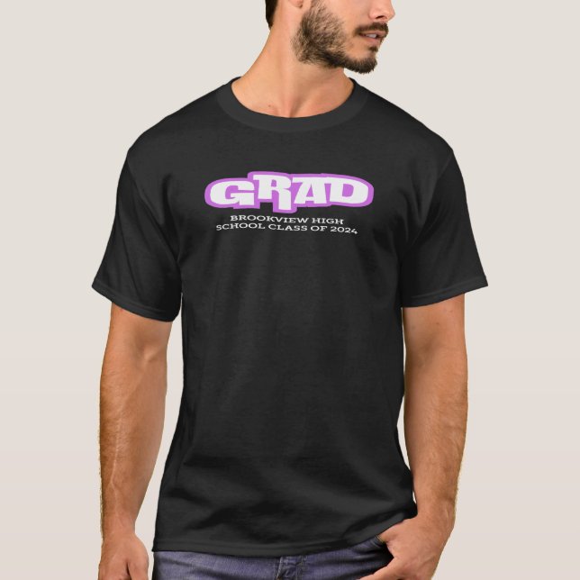 Camiseta graduación de moda moderna y de gran calidad perso (Anverso)