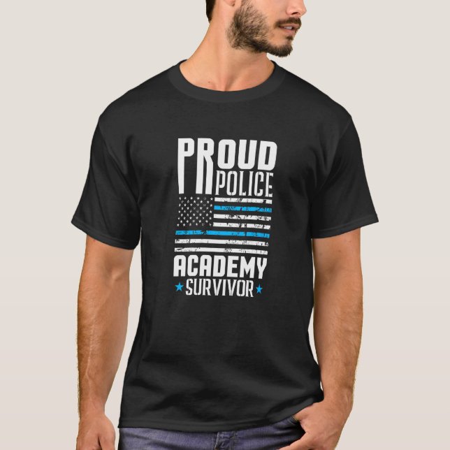 Camiseta Graduación de oficial de policía Orgullosa Academi (Anverso)
