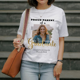 Camiseta Graduación de padres orgullosos de la foto de grad