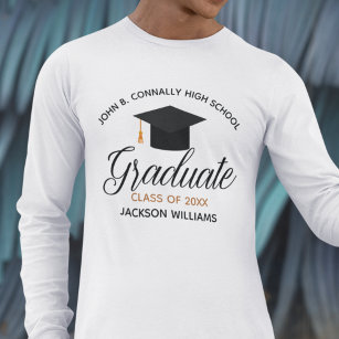Camiseta Graduación de personalizado 2023 Graduado Larga Ma