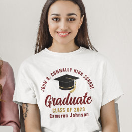 Camiseta Graduación de Personalizado de Graduación Maroon G