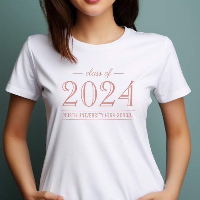 Camiseta Graduación de Personalizado Rosa de Oro 2022 (Subido por el creador)
