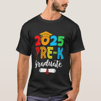 Camiseta Graduación de Preescolar 2025 Niños Niñas Pre-k Gr