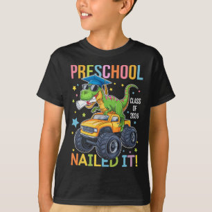 Camiseta Graduación de Preescolar Cl de 2025 Graduado Dinos