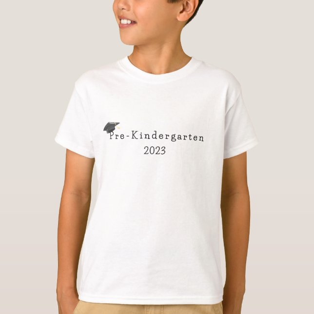Camiseta Graduación de preescolar de negro (Anverso)