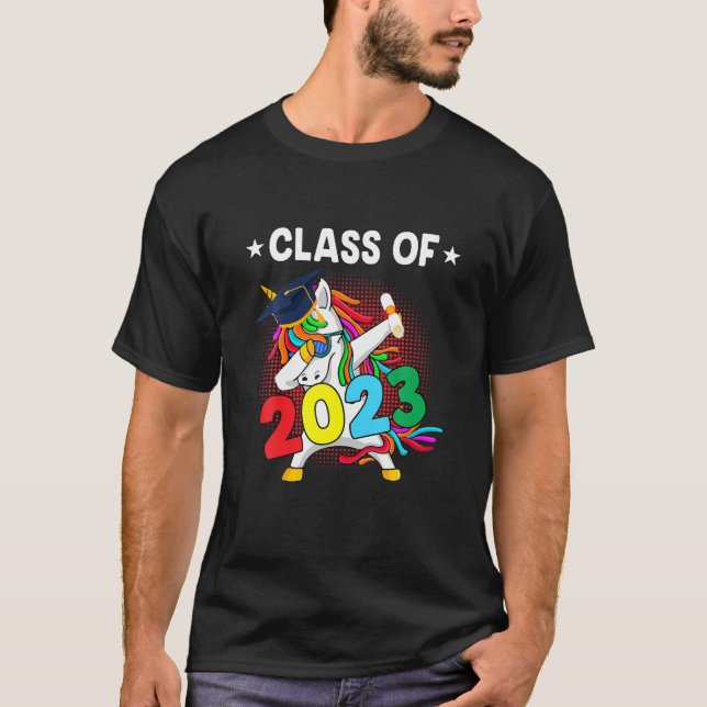 Camiseta Graduación De Unicornio De Dabbing Gradual 23 (Anverso)