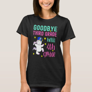 Camiseta Graduación de Unicornio lindo Adiós 3º grado Hola 
