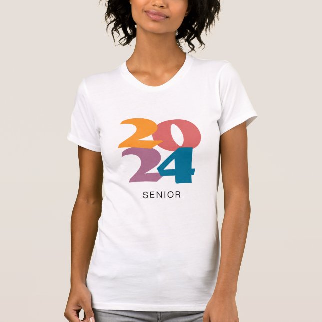 Camiseta Graduación de Vibes Retro 2024 Personalizada Senio (Anverso)
