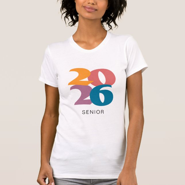 Camiseta Graduación de Vibes Retro 2024 Personalizada Senio (Anverso)