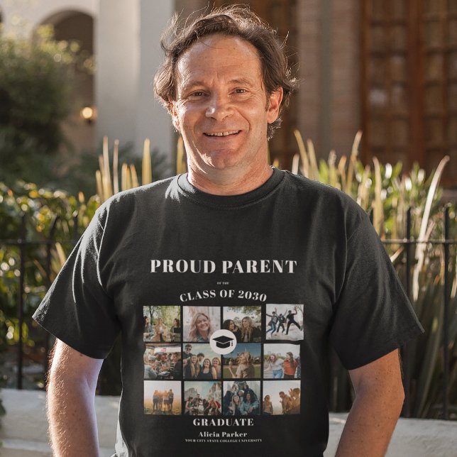 Camiseta Graduación del collage de fotos de los padres orgu (Subido por el creador)