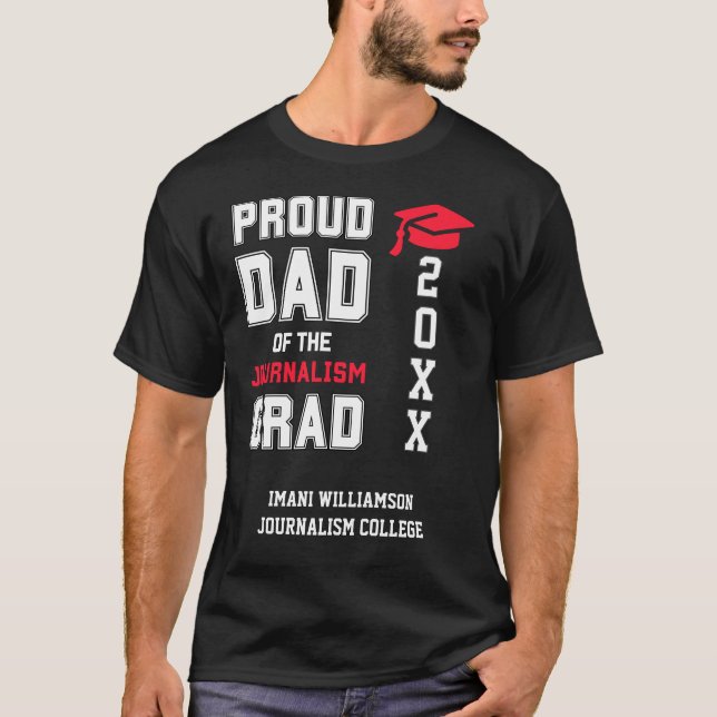 Camiseta Graduación del Día del Padre por Orgulloso Periodi (Anverso)