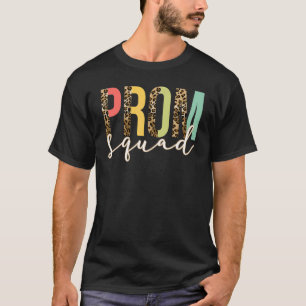 Camiseta Graduación Del Escuadrón De Prom De Leopard Para F