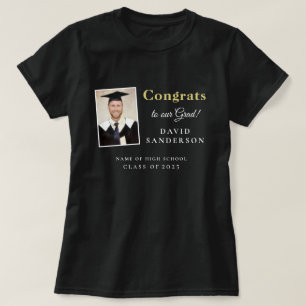 Camiseta Graduación del nombre de la foto de Congrats Grad 