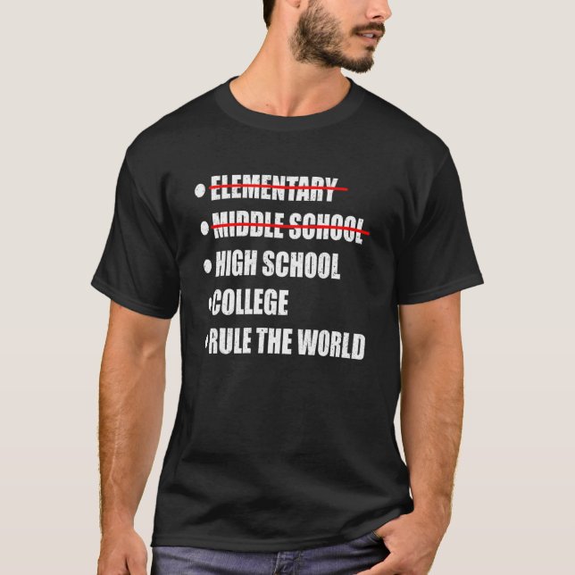 Camiseta Graduación del octavo grado de la escuela media (Anverso)
