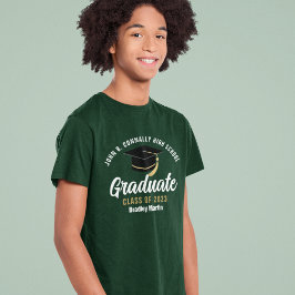 Camiseta Graduación del Personalizado de Graduado de la Esc