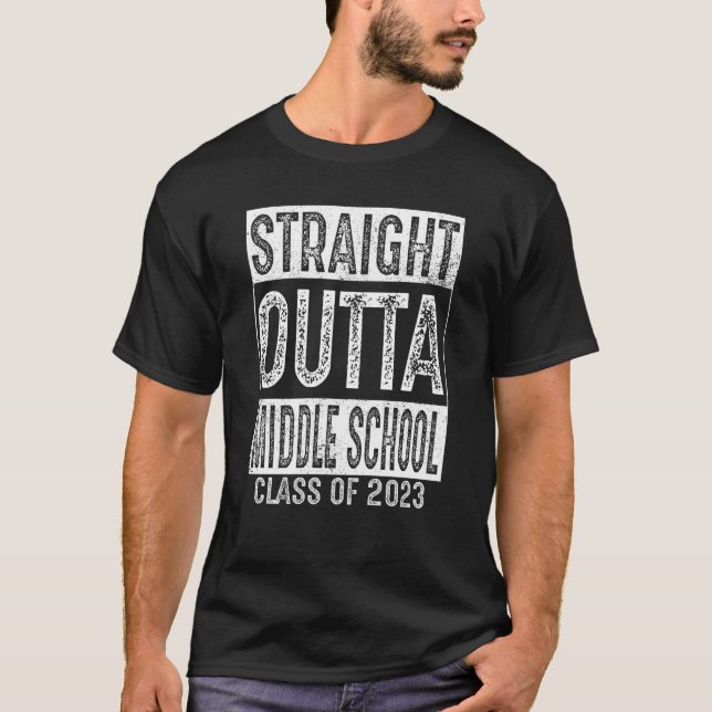 Camiseta Graduación directa fuera de la escuela secundaria  (Anverso)