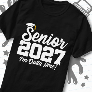 Camiseta Graduación Divertida Fuera de Aquí Clase de Gradua