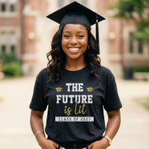Graduación El Futuro es Brillante Clase de Negro y