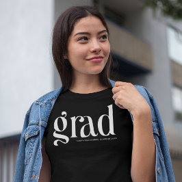 Camiseta Graduación en blanco y negro de grado simple a la 