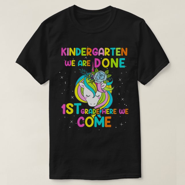 Camiseta Graduación en guardería de Unicornio, Cute Unicorn (Diseño del anverso)