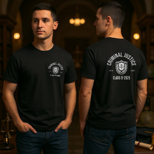 Camiseta Graduación en Justicia Penal Personalizada