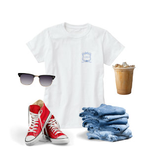 Camiseta Graduación en monograma de Boda Preppy