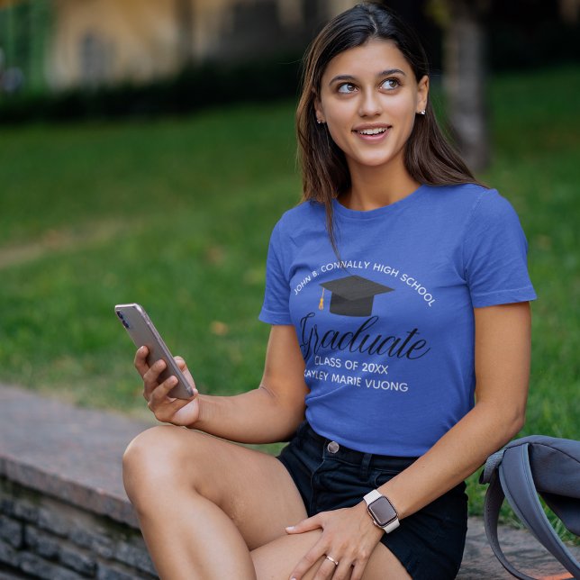 Camiseta Graduación escolar de Royal Blue Graduate Personal (Subido por el creador)