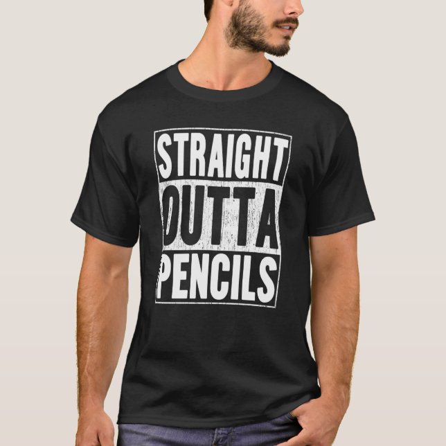 Camiseta Graduación escolar de Straight Outta Pencils (Anverso)