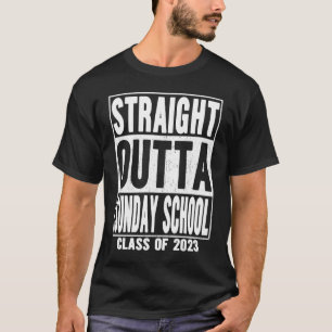 Camiseta Graduación escolar dominical directa fuera de 2023