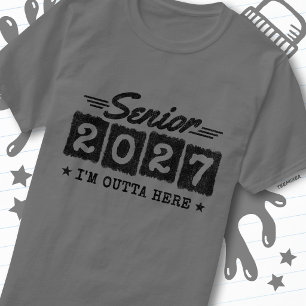 Camiseta Graduación Fuera de Aquí Retro Clase Superior de 2