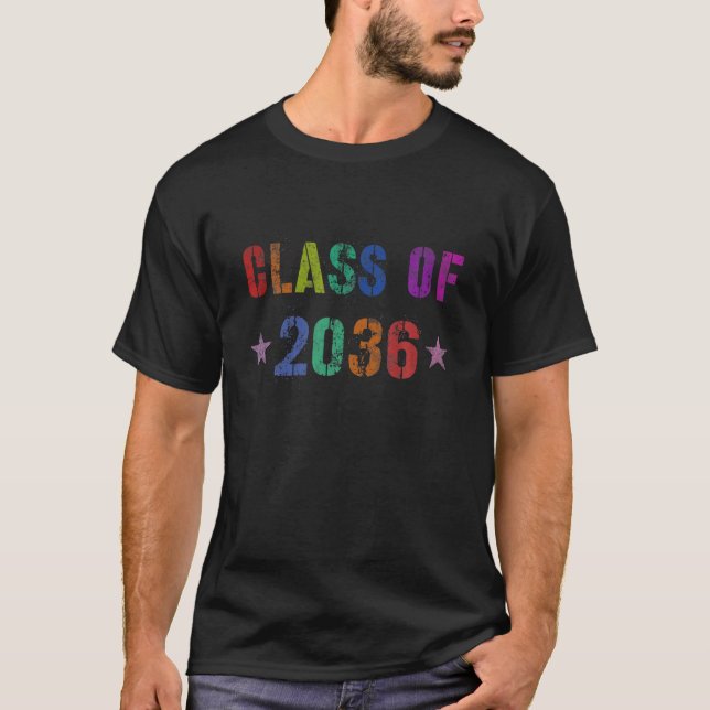 Camiseta Graduación Futura Del Equipo Infantil De 2036 (Anverso)