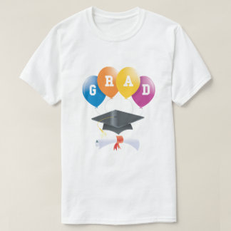 Camiseta Graduación Globos Diploma Grad Cap T-Shirt