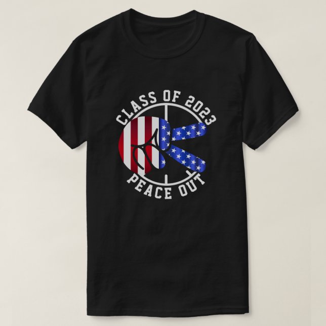 Camiseta Graduación Graduada Paz De La Clase 2025 Negro (Diseño del anverso)