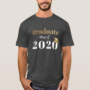 Camiseta Graduación gris negra de 2020