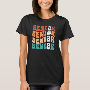 Camiseta Graduación Groovy Senior 2032 Mi Último Primer Día