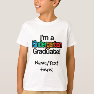 Camiseta Graduación infantil colorida Graduado de jardines
