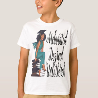 Camiseta Graduación mágica de Chica negro con grados melana