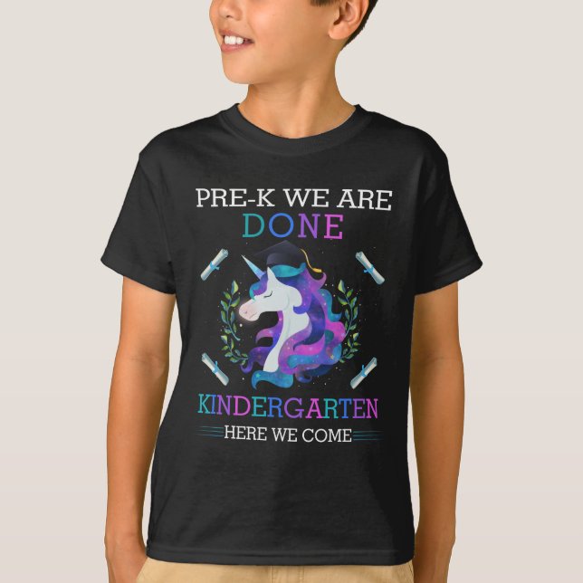 Camiseta Graduación mágica Unicornio antes de la graduación (Anverso)