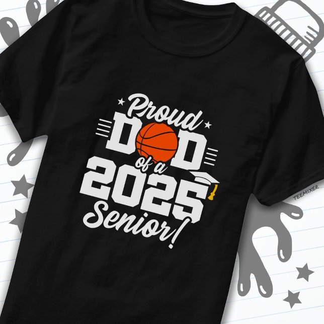 Camiseta Graduación Orgullosa de Papá de Basketball Senior  (Subido por el creador)