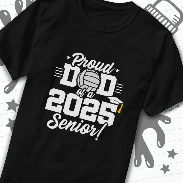 Camiseta Graduación Orgullosa de papá en clase 2025 de vole (Subido por el creador)