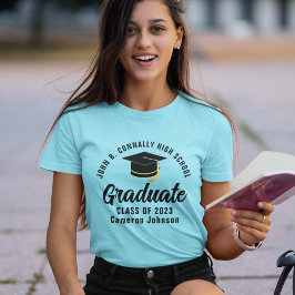 Camiseta Graduación personalizada Cute Sky Blue Graduate