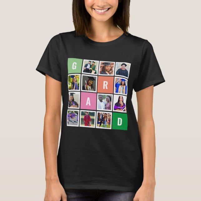 Camiseta Graduación personalizada de Collage de fotos de gr (Anverso)