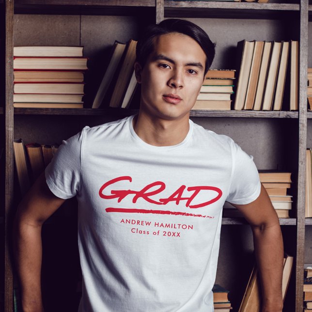 Camiseta Graduación personalizada de grado rojo disecado mo (Subido por el creador)