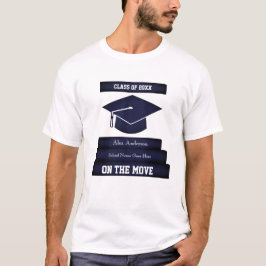Camiseta Graduación personalizada Tee 1 Grad Cap Gown Stair