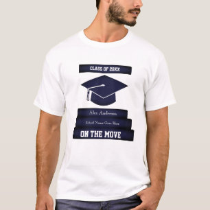 Camiseta Graduación personalizada Tee 1 Grad Cap Gown Stair