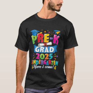 Camiseta Graduación Pre-k 2025 Graduado de Preescolar Niños