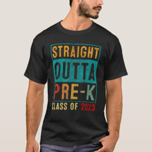 Camiseta Graduación Preescolar Retro Straight Outta Pre K 2