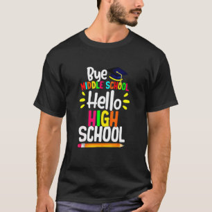 Camiseta Graduación Retro Adiós escuela secundaria Hola esc
