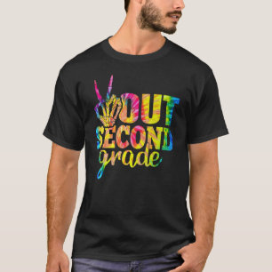 Camiseta Graduación Rótulo de mano de paz de segundo grado