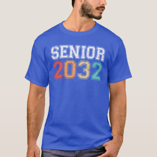 Camiseta Graduación Senior 2032 Retro Vintage divertido